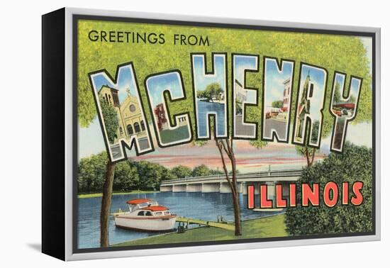 Greetings from Mchenry, Illinois-null-Framed Stretched Canvas