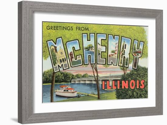 Greetings from Mchenry, Illinois-null-Framed Art Print