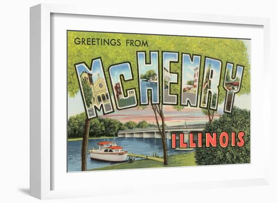 Greetings from Mchenry, Illinois-null-Framed Art Print