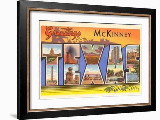 Greetings from McKinney, Texas-null-Framed Art Print