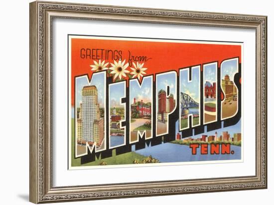 Greetings from Memphis, Tennessee-null-Framed Art Print