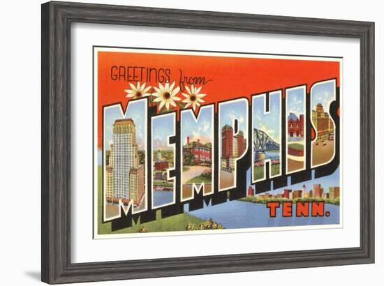 Greetings from Memphis, Tennessee--Framed Art Print