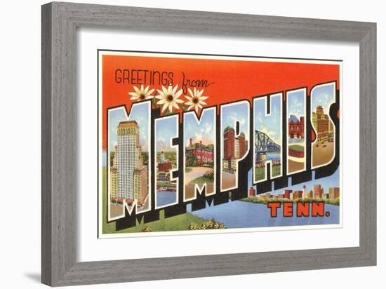 Greetings from Memphis, Tennessee-null-Framed Art Print