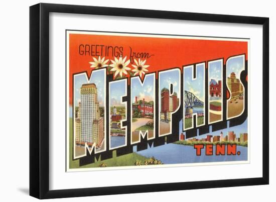 Greetings from Memphis, Tennessee-null-Framed Art Print