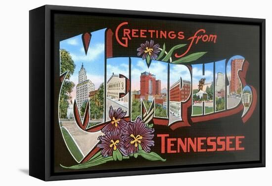 Greetings from Memphis, Tennessee-null-Framed Stretched Canvas