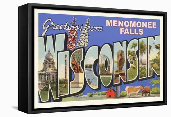 Greetings from Menomonee Falls-null-Framed Stretched Canvas