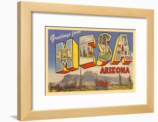 Greetings from Mesa, Arizona-null-Framed Art Print