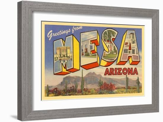 Greetings from Mesa, Arizona-null-Framed Art Print