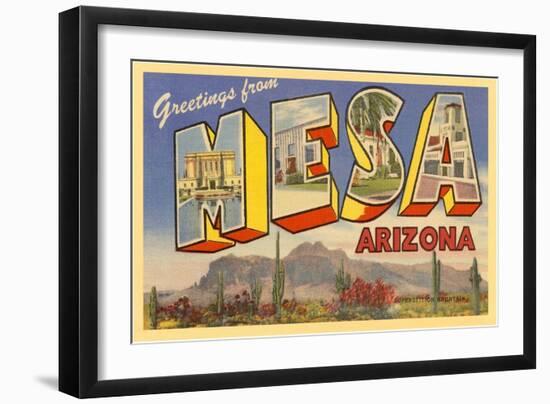 Greetings from Mesa, Arizona-null-Framed Art Print