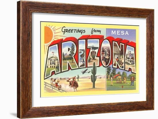 Greetings from Mesa, Arizona-null-Framed Art Print