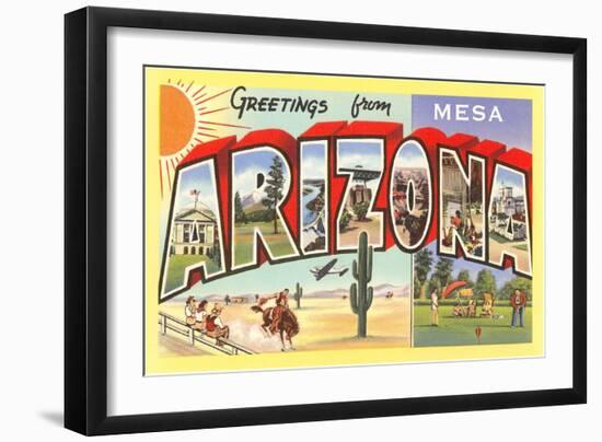 Greetings from Mesa, Arizona-null-Framed Art Print