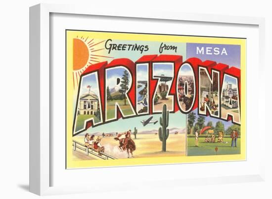 Greetings from Mesa, Arizona-null-Framed Art Print