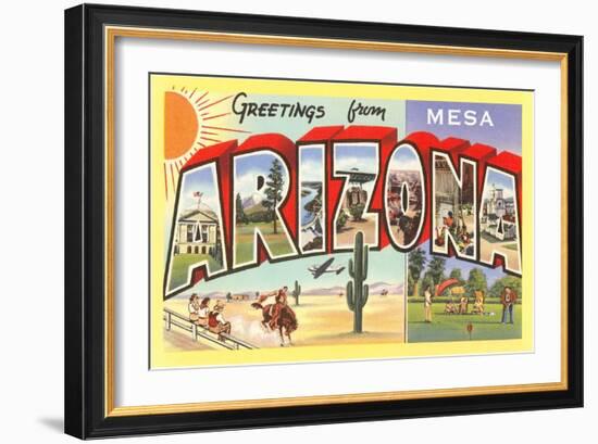 Greetings from Mesa, Arizona-null-Framed Art Print