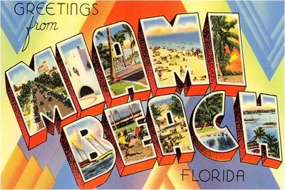 VINTAGE Florida FL Miami & Miami Beach Postcard Pack