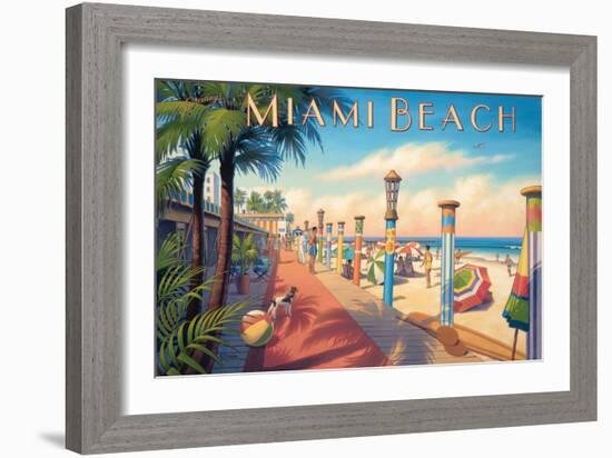 Greetings from Miami Beach-Kerne Erickson-Framed Art Print