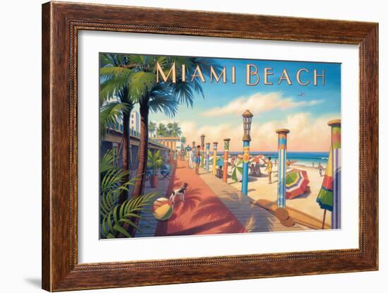 Greetings from Miami Beach-Kerne Erickson-Framed Art Print