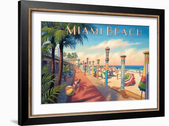 Greetings from Miami Beach-Kerne Erickson-Framed Art Print