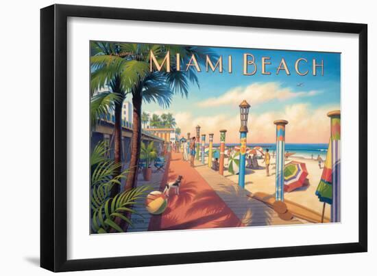 Greetings from Miami Beach-Kerne Erickson-Framed Art Print