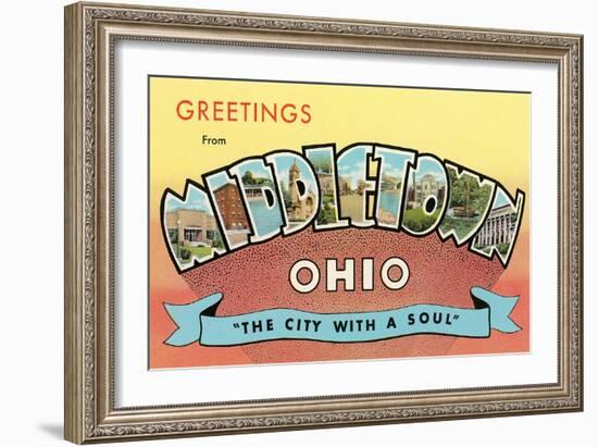 Greetings from Middletown, Ohio-null-Framed Art Print