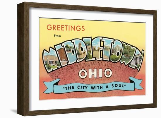 Greetings from Middletown, Ohio-null-Framed Art Print