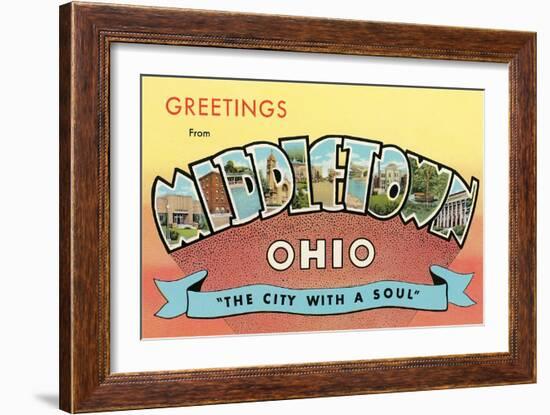 Greetings from Middletown, Ohio-null-Framed Art Print