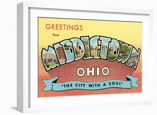 Greetings from Middletown, Ohio-null-Framed Art Print