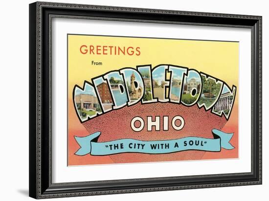 Greetings from Middletown, Ohio-null-Framed Art Print