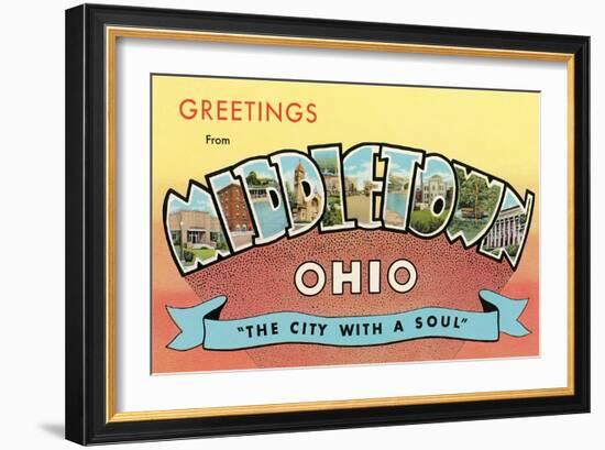 Greetings from Middletown, Ohio-null-Framed Art Print