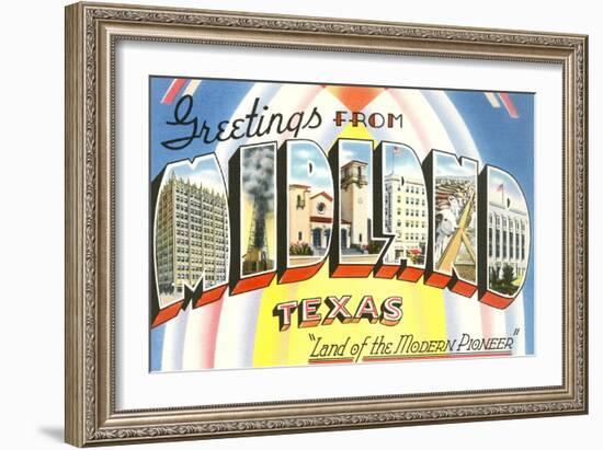 Greetings from Midland, Texas-null-Framed Art Print