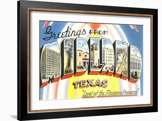 Greetings from Midland, Texas-null-Framed Art Print