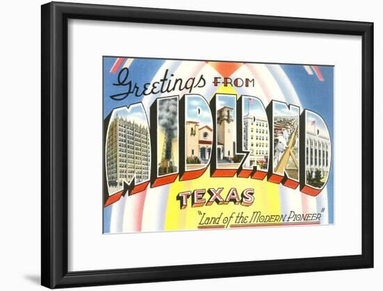 Greetings from Midland, Texas-null-Framed Art Print