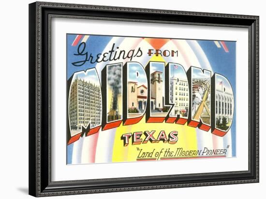 Greetings from Midland, Texas-null-Framed Art Print