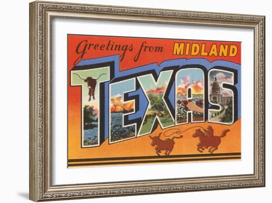 Greetings from Midland, Texas-null-Framed Art Print