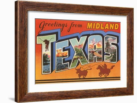 Greetings from Midland, Texas-null-Framed Art Print