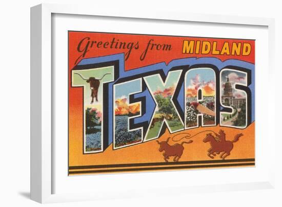 Greetings from Midland, Texas-null-Framed Art Print