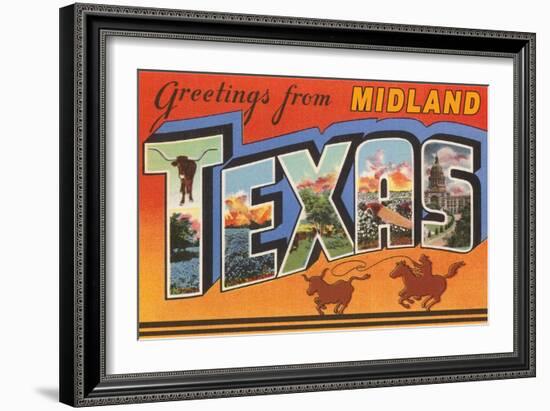 Greetings from Midland, Texas-null-Framed Art Print