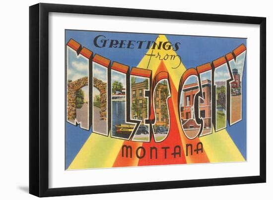 Greetings from Miles City, Montana-null-Framed Art Print
