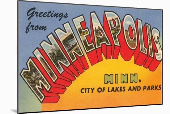 Greetings from Minneapolis, Minnesota-null-Mounted Art Print