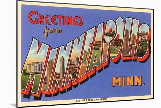 Greetings from Minneapolis, Minnesota-null-Mounted Art Print