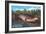 Greetings from Minnesota, Giant Fish-null-Framed Art Print