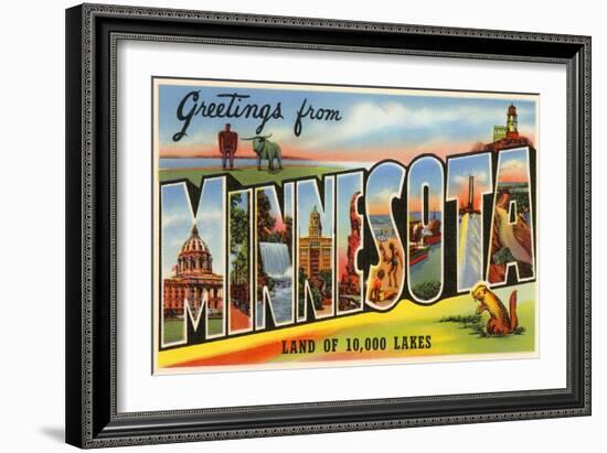 Greetings from Minnesota-null-Framed Art Print