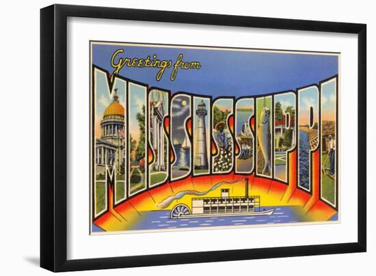 Greetings from Mississippi-null-Framed Art Print