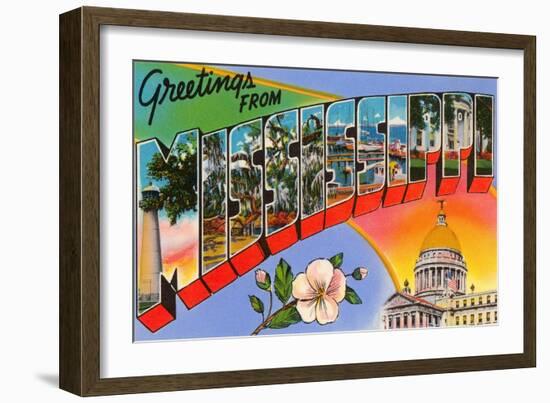 Greetings from Mississippi-null-Framed Art Print