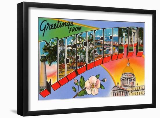 Greetings from Mississippi-null-Framed Art Print