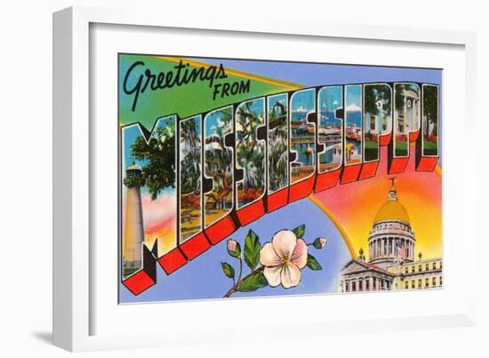 Greetings from Mississippi-null-Framed Art Print