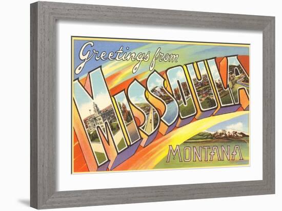 Greetings from Missoula, Montana-null-Framed Art Print