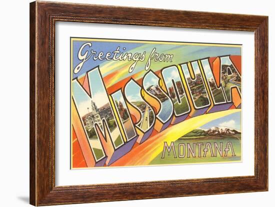 Greetings from Missoula, Montana-null-Framed Art Print