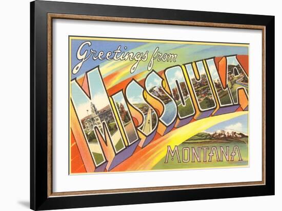 Greetings from Missoula, Montana-null-Framed Art Print