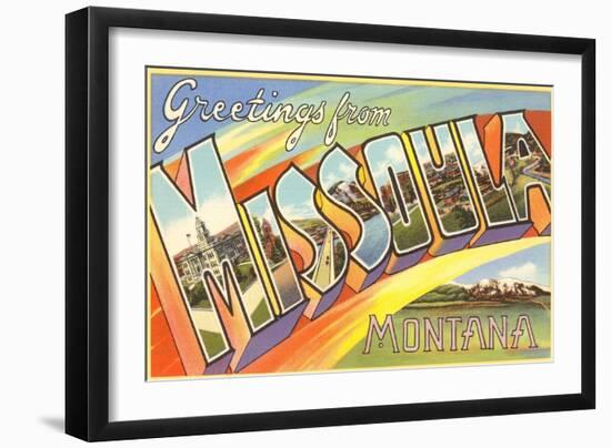 Greetings from Missoula, Montana-null-Framed Art Print