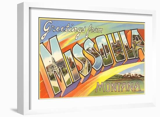 Greetings from Missoula, Montana-null-Framed Art Print